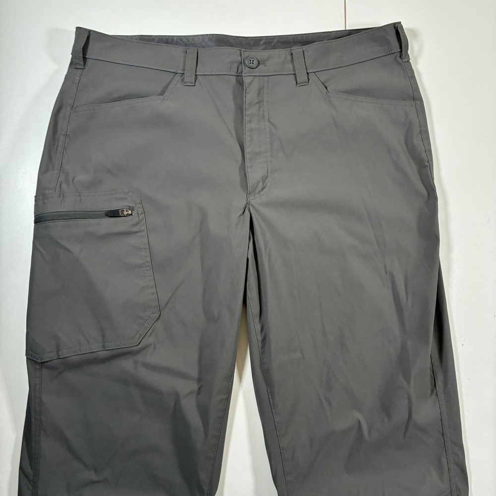 Eddie Bauer Guide Pro Pants 36x32 Dark Smoke Grey Stretch Hiking Rainer